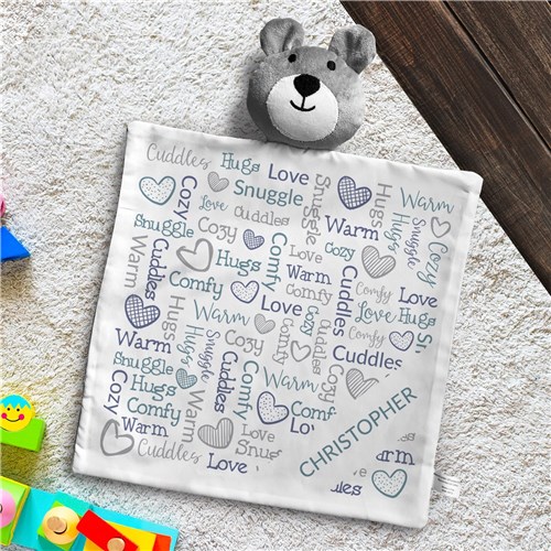 Personalized Cuddle Baby Word Art Bear Lovie image
