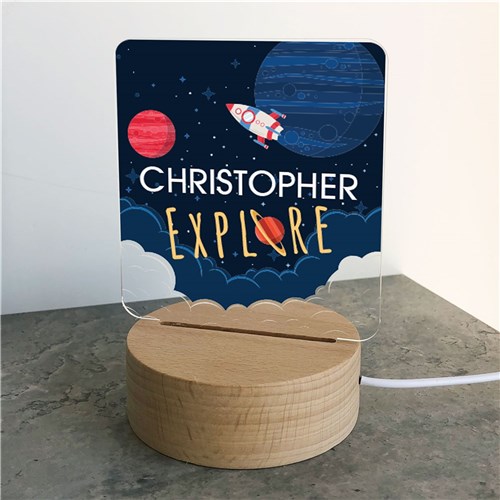 Personalized Explore Space Light Up Sign image