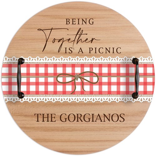 Personalized Being Together is a Picnic Round Tray image