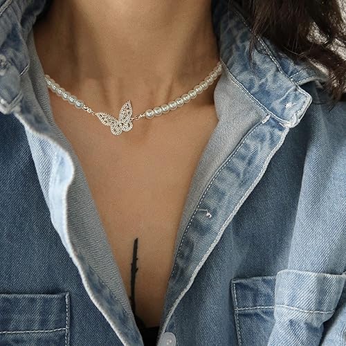 Butterfly Pearl Choker image