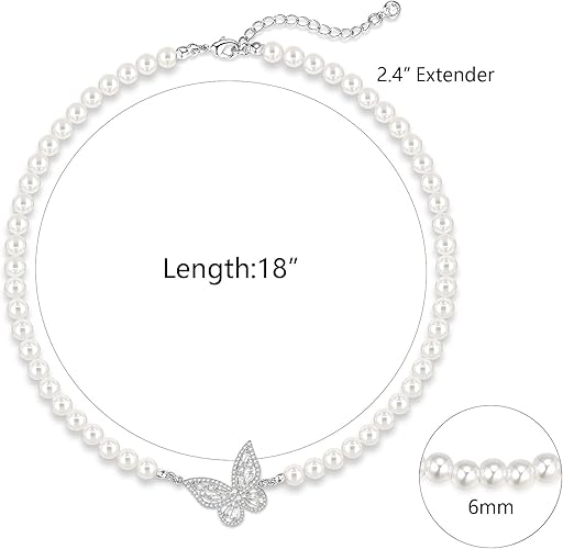 Butterfly Pearl Choker image