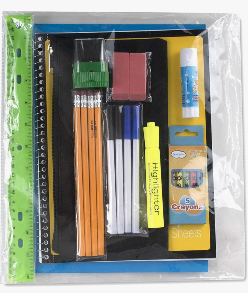 17 " Backpack with School Supplies for Kids - 20 Piece  - 4 Colors image
