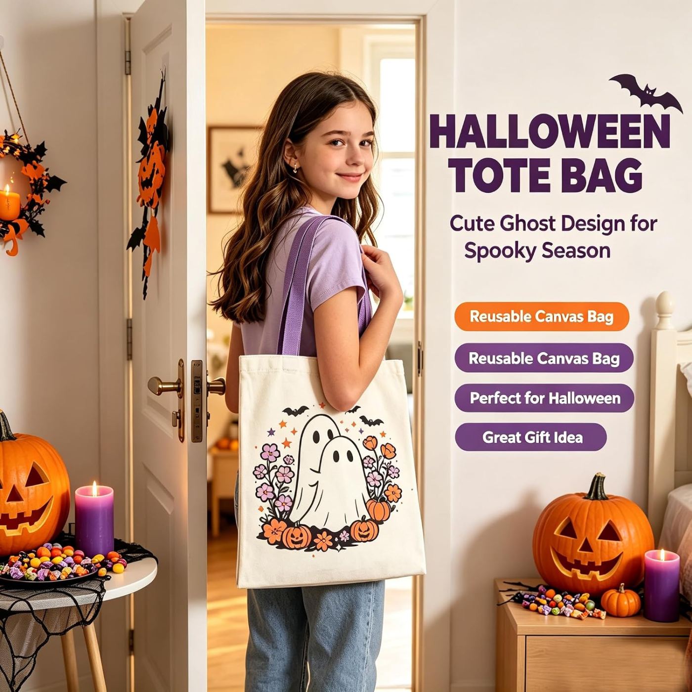Halloween Theme 10 piece Gift Tote Set image