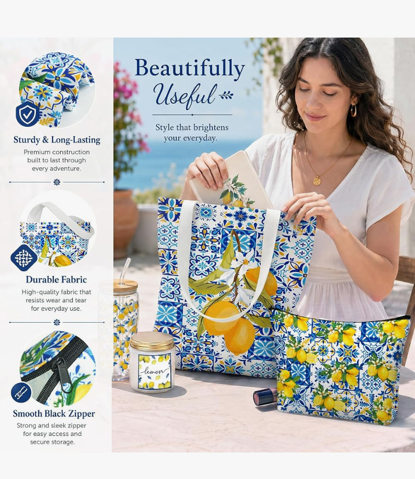 A Taste of Italy 7 Piece Lemon Tote Gift Set image