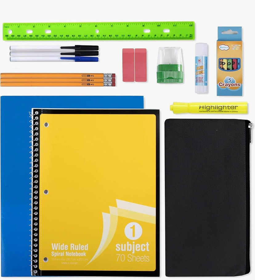 17 " Backpack with School Supplies for Kids - 20 Piece  - 4 Colors image
