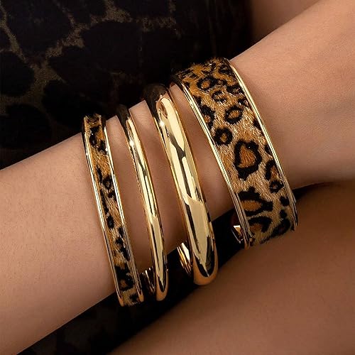 Leopard Stackable Bangles image
