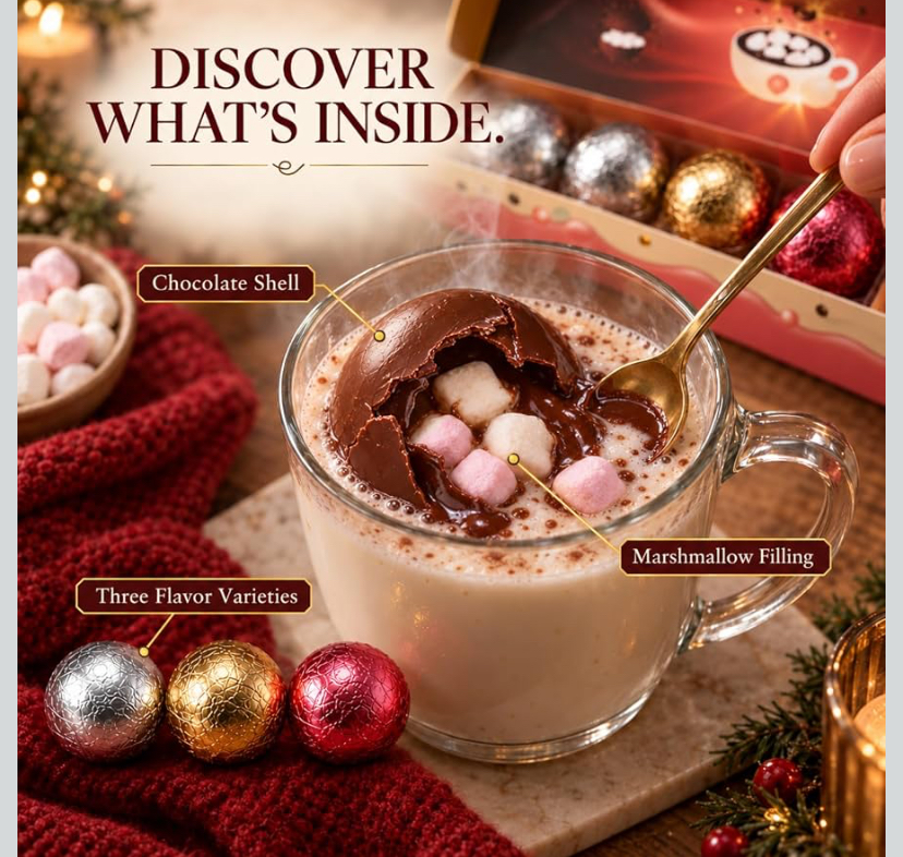 Hot Chocolate Bombs Marshmallow - Choice of 2 boxes image