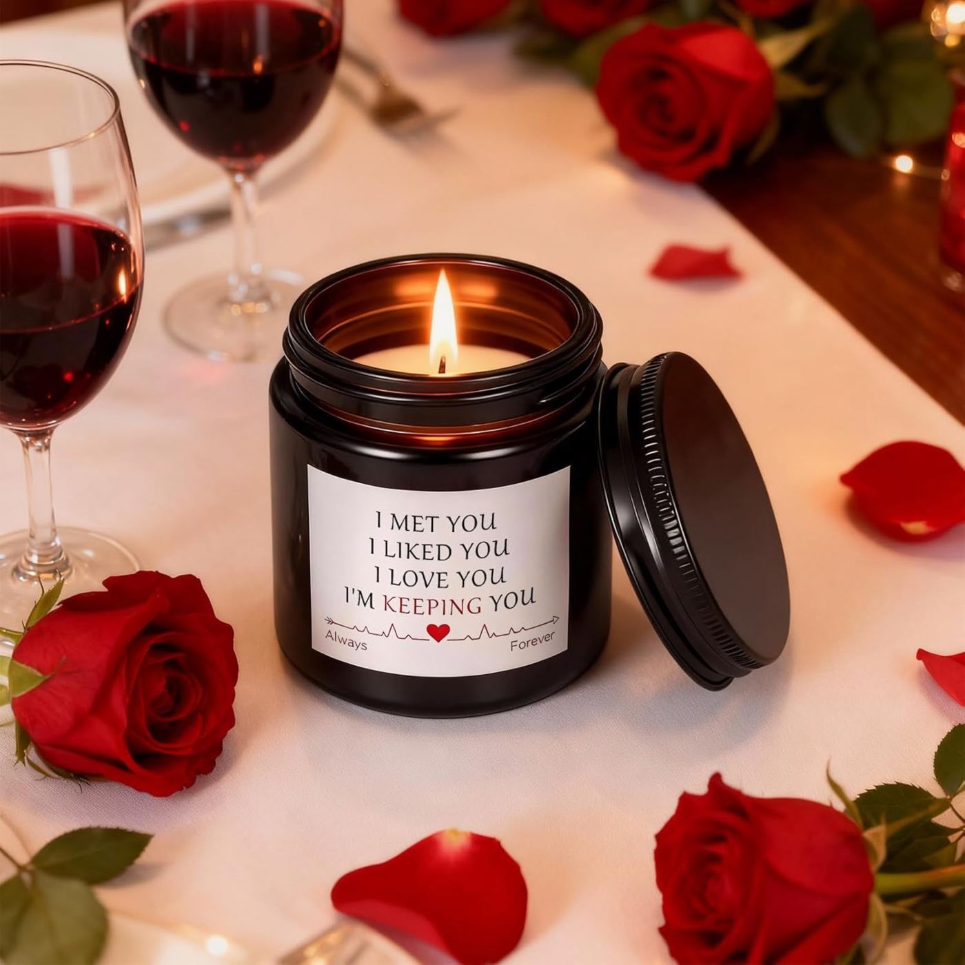 Mr and Mrs Right  I Love You Forever Tumbler Gift Box image