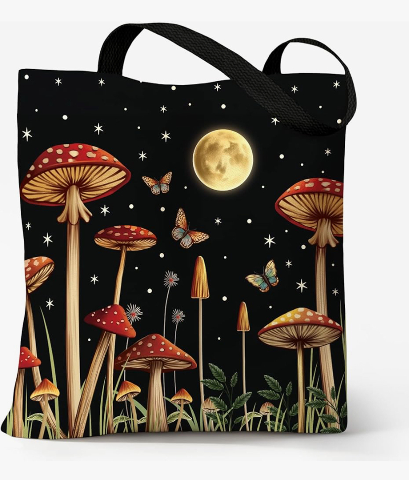 Cute Aesthetic Canvas Totes with snap and Zipper Pocket - 20 Designs image