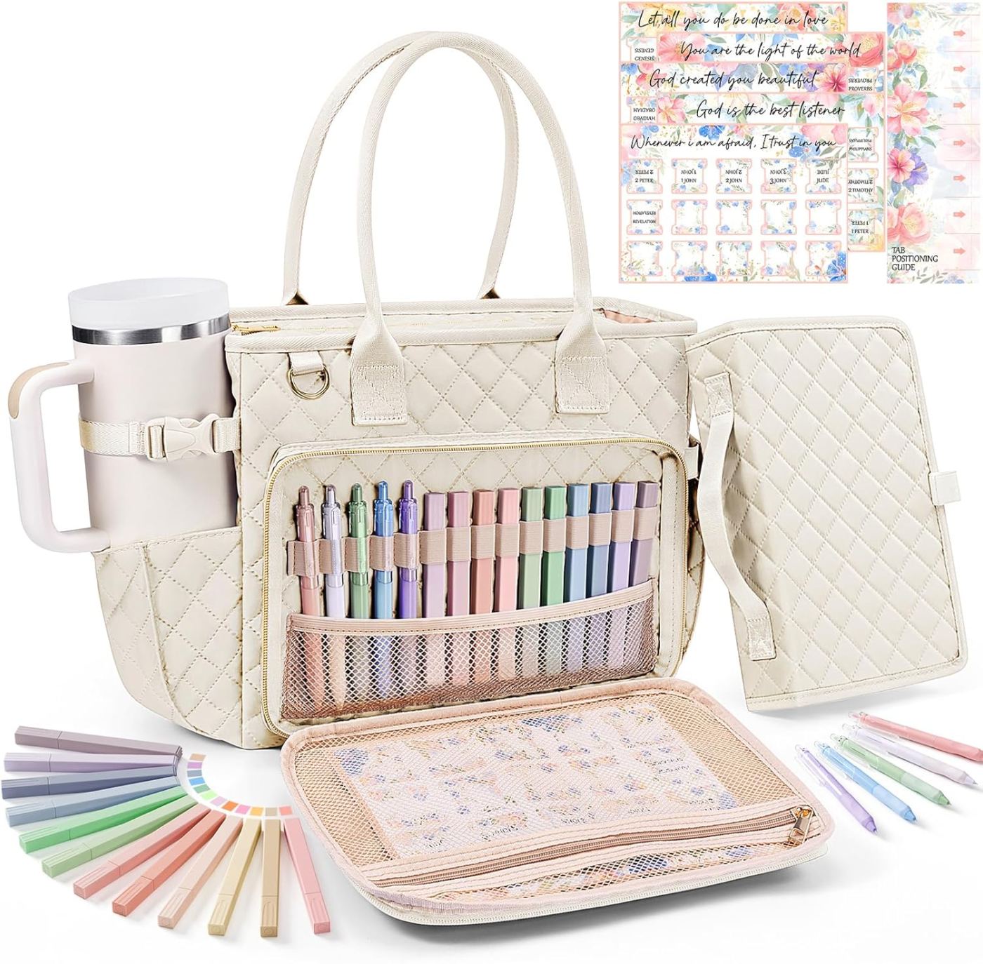 Large Qulited Bible Bag - 6 Colors image