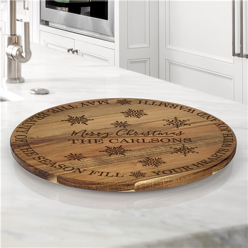 Engraved May the Beauty of the season Lazy Susan