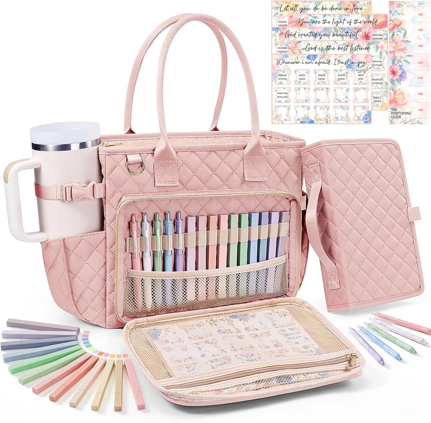 Large Qulited Bible Bag - 6 Colors image