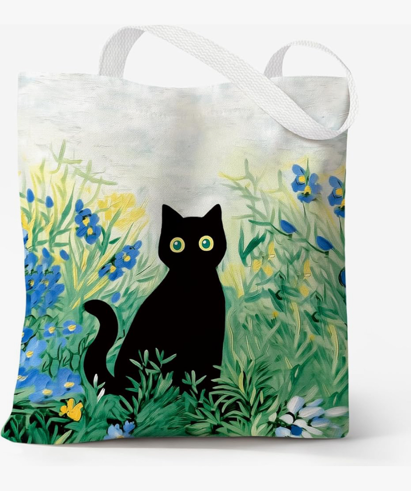 Cute Aesthetic Canvas Totes with snap and Zipper Pocket - 20 Designs image