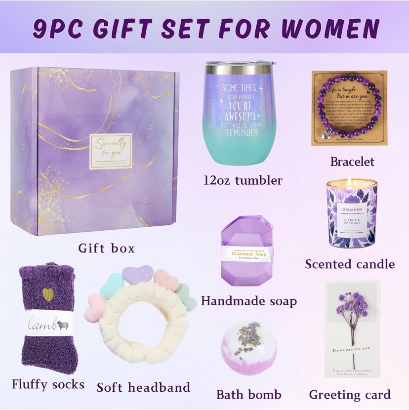 9pc Relaxing Spa Bath Gift Sets - 3 Scents image