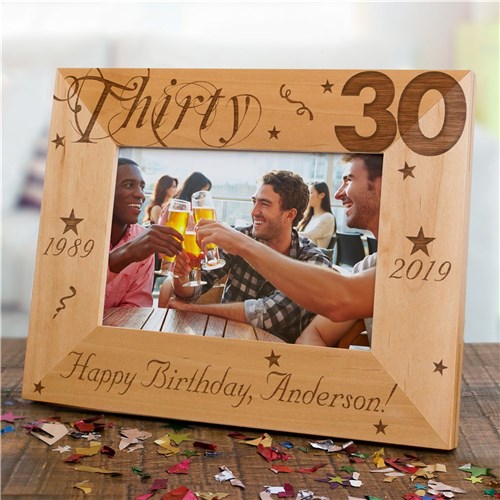Happy Birthday Wooden Picture Frame