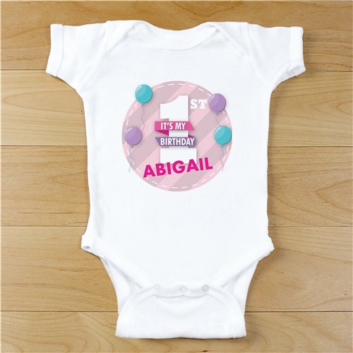 Personalized It's My First Birthday Baby Bodysuit image
