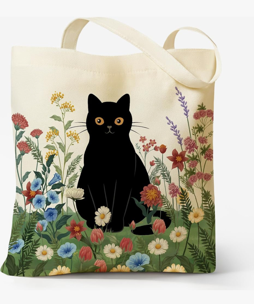 Cute Aesthetic Canvas Totes with snap and Zipper Pocket - 20 Designs image