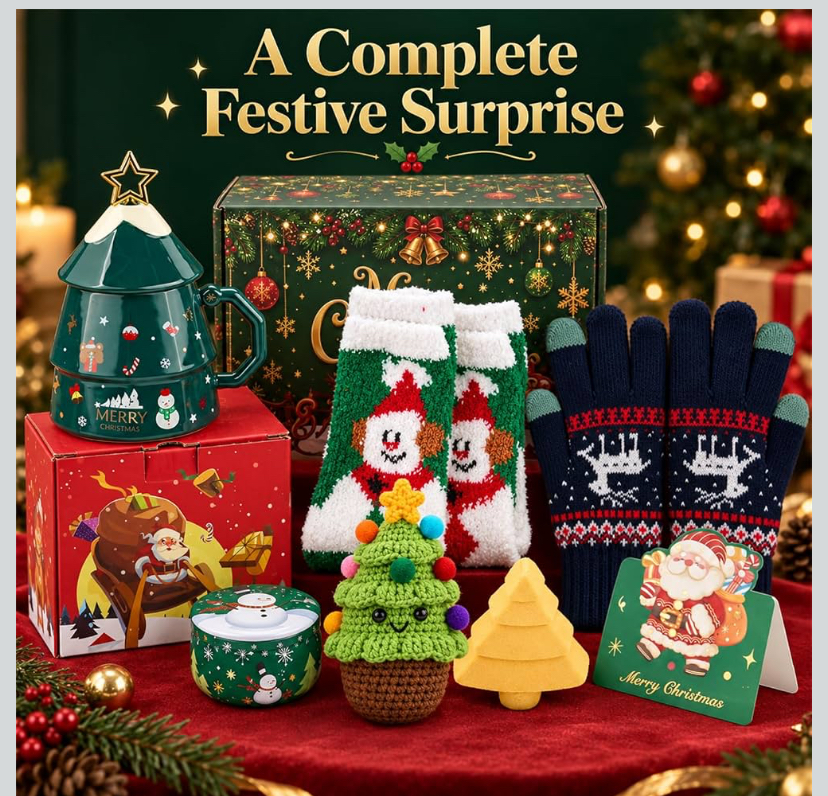 Merry Christmas Tree Mug Gift Set