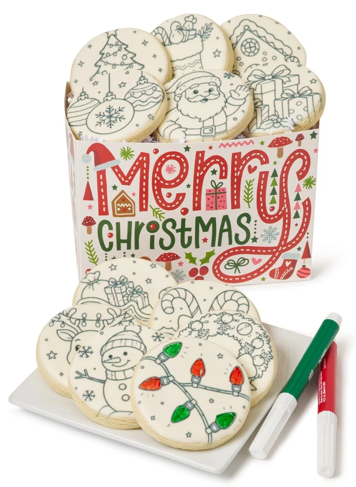 Christmas Coloring Cookie Box