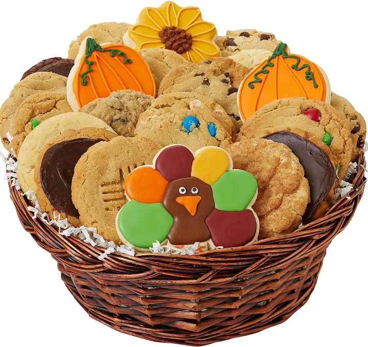 Thanksgiving Wicker Cookie Basket - 24