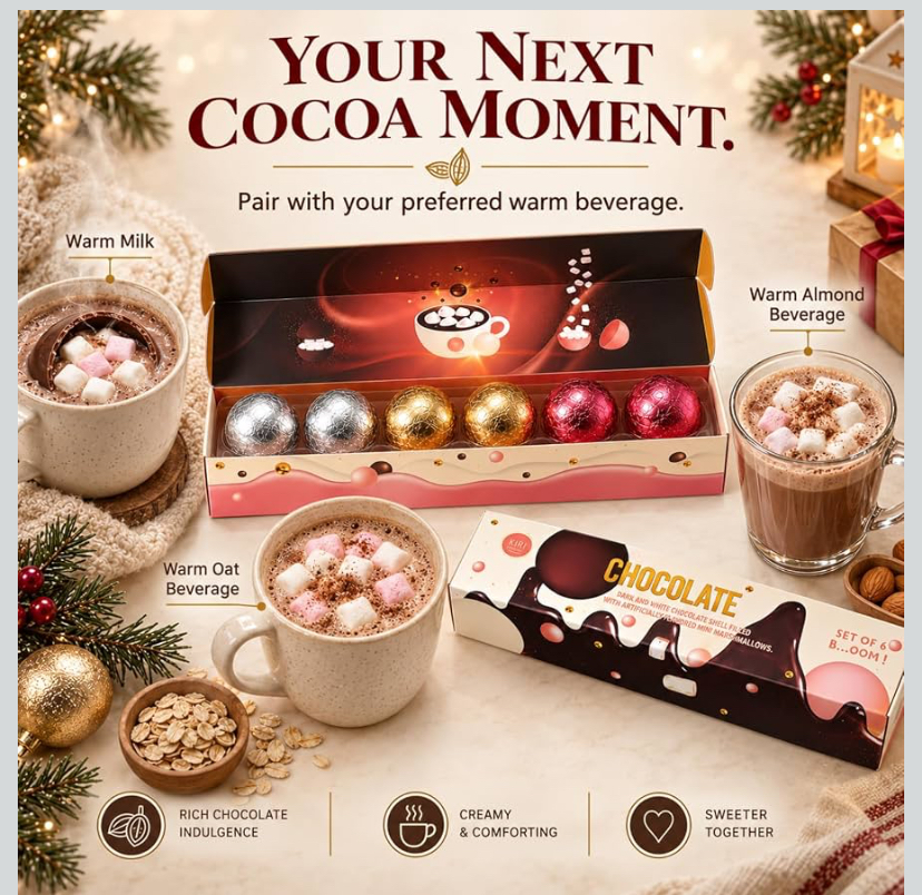 Hot Chocolate Bombs Marshmallow - Choice of 2 boxes image
