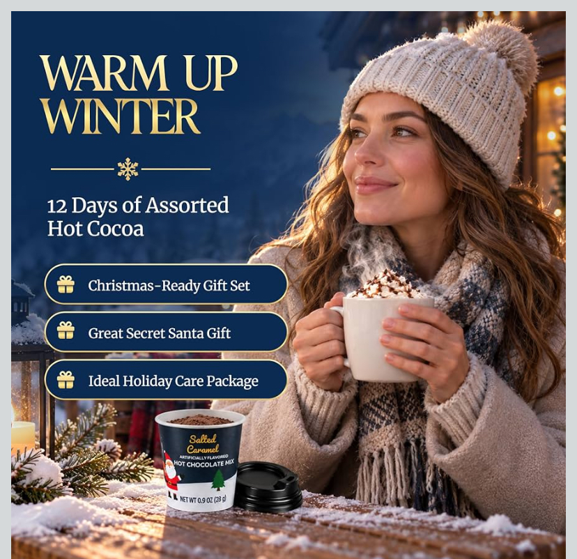 Christmas Hot Chocolate Gift Set - 6 Assorted Hot Cocoa Mix image