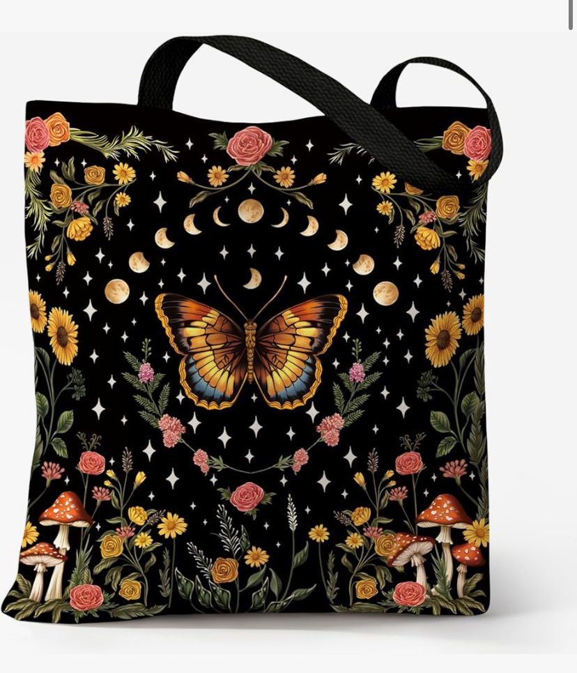 Cute Aesthetic Canvas Totes with snap and Zipper Pocket - 20 Designs image