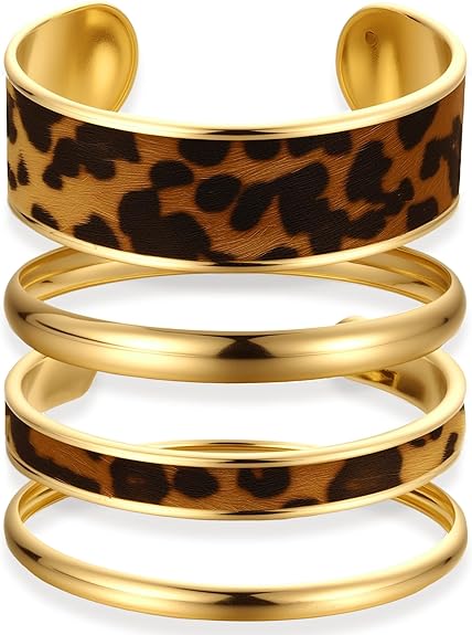 Leopard Stackable Bangles image