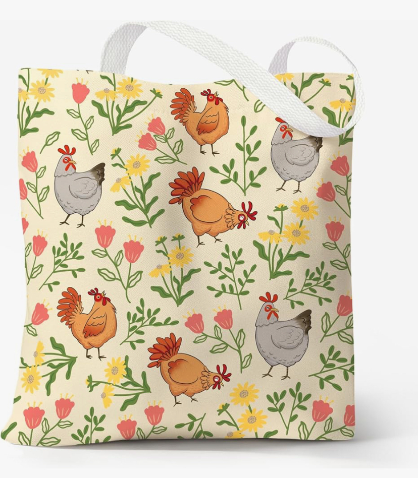 Cute Aesthetic Canvas Totes with snap and Zipper Pocket - 20 Designs image