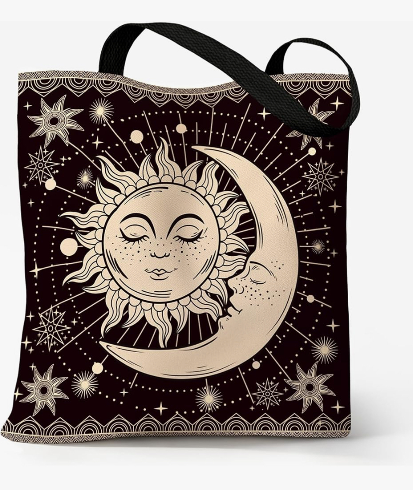 Cute Aesthetic Canvas Totes with snap and Zipper Pocket - 20 Designs image