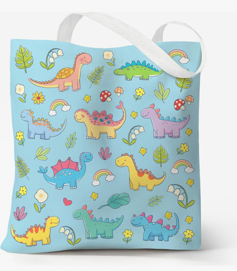 Cute Aesthetic Canvas Totes with snap and Zipper Pocket - 20 Designs image